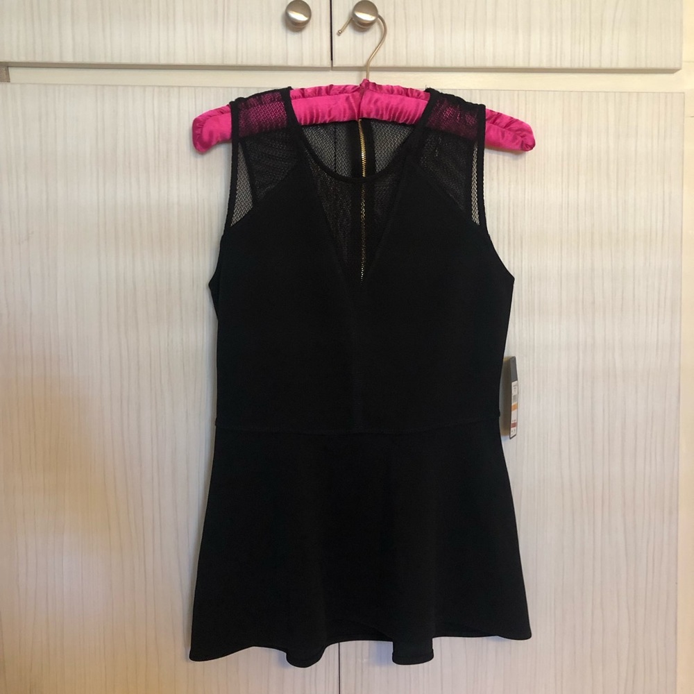 Rachel Roy Mesh V-Neck Top